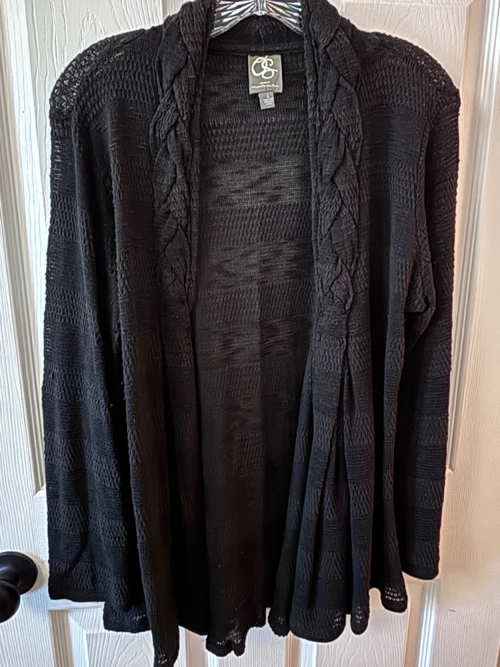 Anthropologie Black lightweight cardigan sweater large